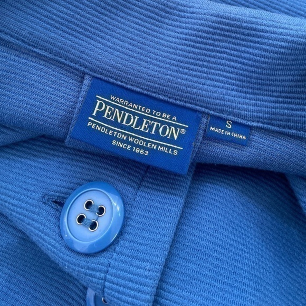 Pendleton Classic Timeless Blue‎ Button Front 3/4… - image 4